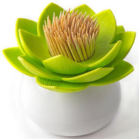 Держатель для зубочисток Lotus белый-зеленый - фото 1