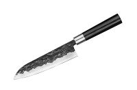 Набор: нож кухонный "Samura BLACKSMITH" Сантоку 182 мм, гвоздичное масло, салфетка - фото 1