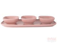 Набор Форма розовый: тарелка + 3 салатника , Maxwell & Williams - фото 1