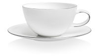 Чашка чайная с блюдцем "Синергия. Платиновый кант" 250мл,Mix and Match - фото 1