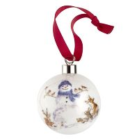 Украшение новогоднее, шар Royal Worcester "Снеговичок" 6,6см, п/к - фото 1