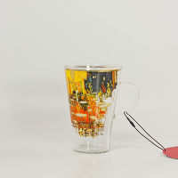 Кружка стеклянная Ночная терраса кафе (В. Ван Гог) в подарочной упаковке - фото 1