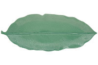 Блюдо-листок сервировочное (св.зелёный) Мадагаскар, большой, в подарочной упаковке. - фото 1