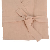 Халат из умягченного льна розово-пудрового цвета из коллекции Essential, размер M - фото 4