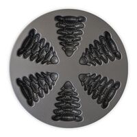 Форма для выпечки 6 кексов 3D Nordic Ware Ёлочки, литой алюминий (серебристая) - фото 4