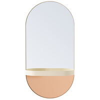 Зеркало Oval, 30,5х60х10,5 см, кремовое - фото 2