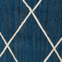 Ковер из джута темно-синего цвета с геометрическим рисунком из коллекции Ethnic, 120x180 см - фото 3