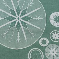 Салфетка из хлопка зеленого цвета с рисунком Ледяные узоры из коллекции New Year Essential, 53х53см - фото 5