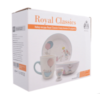 Набор детской посуды Royal Classics Funny Bunnies (4 пр) голубой - фото 2