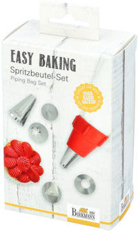 Мешок кондитерский с набором 6 насадок Birkmann Easy Baking, набор 8 предметов, сталь - фото 2