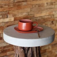 Чашка чайная с блюдцем OGO Outo 300 мл, керамика, красная - фото 4