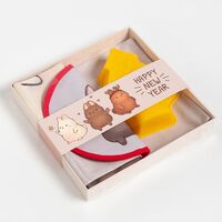 Набор подарочный Этель Sweet bunnies МИКС: кухонное полотенце, прихватка, силикон. форма - фото 9
