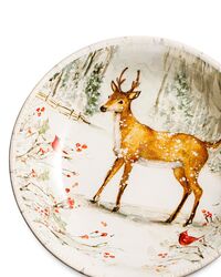 Тарелка суповая Зимняя прогулка Олененок 23 см, керамика, Certified International - фото 4