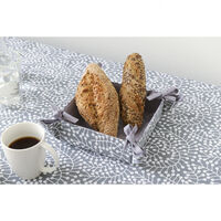 Корзинка для хлеба серого цвета с принтом Спелая Смородина из коллекции Scandinavian touch, 30х30 см - фото 3