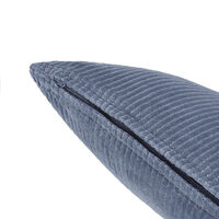 Чехол на подушку фактурный из хлопкового бархата темно-синего цвета из коллекции Essential, 45х45 см - фото 5
