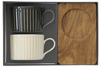 Набор из 2-х чашек для чая Время отдыха, чёрная и светло-оливковая, 0,25 л - фото 2