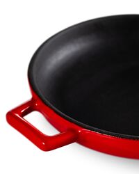 Сковорода  16 см, 0,4 л, чугун, красная, Lava - фото 9