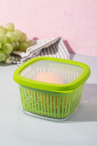 Контейнер для хранения овощей и фруктов со съемной корзиной SNIPS 1,5 л, зеленый, пластик - фото 3