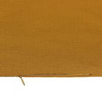 Комплект постельного белья изо льна и хлопка цвета карри из коллекции Essential, 200х220 см - фото 4
