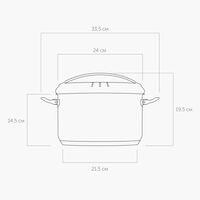 Кастрюля со стеклянной крышкой, 24 см/6 л, NADOBA, серия TESLA - фото 3