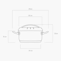 Кастрюля со стеклянной крышкой, 16 см/1,5 л, NADOBA, серия TESLA - фото 3