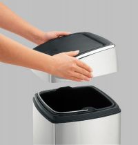 Контейнер для мусора "Touch Bin" прямоугольный полированный, 25 л - фото 3