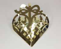 Елочная игрушка "Сердце золотое" - фото 3