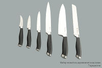 Набор ножей на деревянной подставке 6 предметов - фото 2