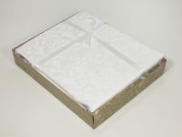 Скатерть прямоугольная "Жаккард Барокко" белая 150х150 см, водоотталкивающая - фото 7