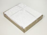 Скатерть прямоугольная "Жаккард Барокко" белая 150х210 см, водоотталкивающая - фото 7