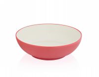 Столовый набор посуды на одного "Цветная волна", 4 предмета (малиновый, тонкий борт) - фото 5