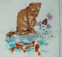 Кухонное полотенце "Кот и золотые рыбки" - фото 2
