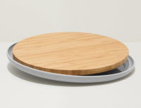 Доска разделочная бамбуковая с тарелкой 36,5х2см   - фото 4