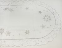 Салфетка овальная "Рождественская звезда" 120х60 см - фото 3