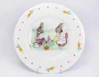Детский набор посуды "Кролики" 3 пр. - фото 4
