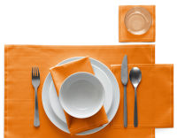 Сервировочные салфетки 48х32см 12шт в рулоне, Orange - фото 3
