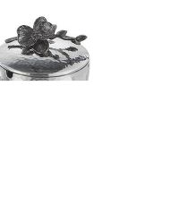 Емкость для меда с ложкой "Черная орхидея" 11 см (серебряная), Michael Aram - фото 2