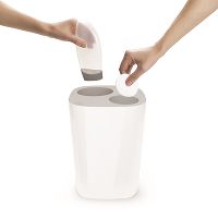 Контейнер мусорный Split™ для ванной комнаты, бело-серый - фото 5