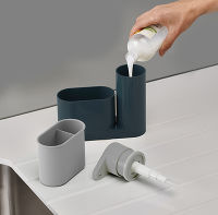 Органайзер для раковины с дозатором для мыла SinkBase серый - фото 4