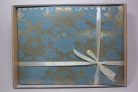 Скатерть овальная "Версаль-Жаккард-атлас. Лазурный", 150x180 см,водоотталкивающая - фото 2