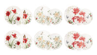 Набор  "Пуансеттия, амарилис, жасмин.Бабочки на лугу" на 6 персон (18 предметов),  Lenox - фото 5