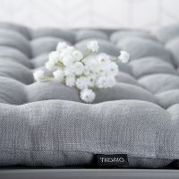 Подушка на стул стеганая из умягченного льна 40х40 см, Tkano - фото 9