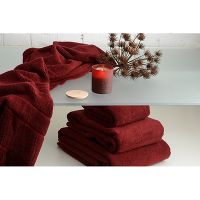 Полотенце для лица бордового цвета  Essential, 30х50 см, Tkano - фото 3