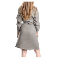 Халат из умягченного льна серого цвета Essential, размер S - фото 3