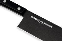 Нож кухонный "Samura SHADOW" накири с покрытием Black-coating 170 мм, AUS-8, ABS пластик - фото 2