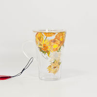 Кружка стеклянная Подсолнухи (В. Ван Гог) в подарочной упаковке - фото 4