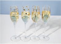 Фужеры для шампанского 210мл Металлик Золото, набор 4 шт, Mikasa - фото 4