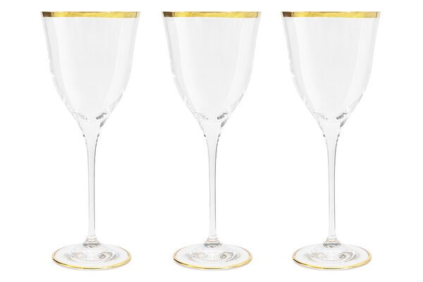 Набор бокалов для вина Сабина золото, 0,3 л, 6 шт, Same Decorazione