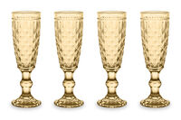 Набор бокалов для шампанского Dubai, янтарный, 150 мл, 4 шт - фото 1