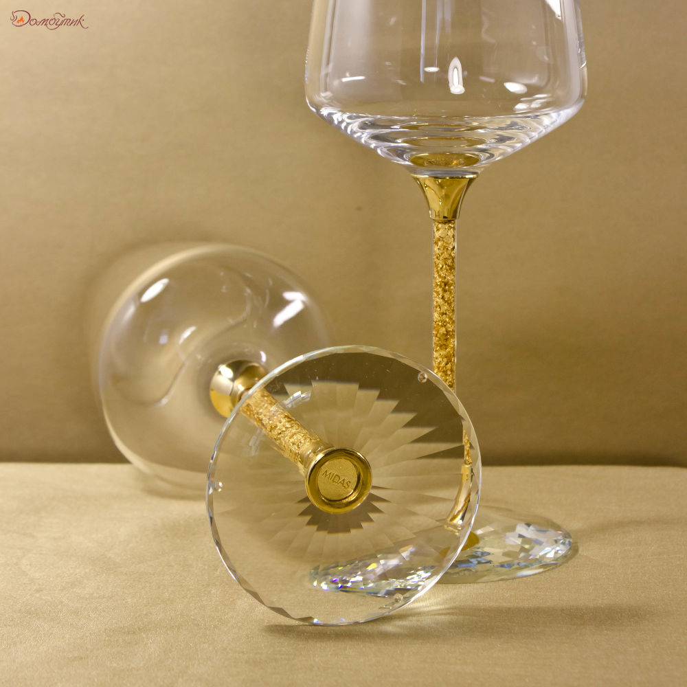 Набор из 2-х бокалов с сусальным золотом для вина 350 мл - фото 3